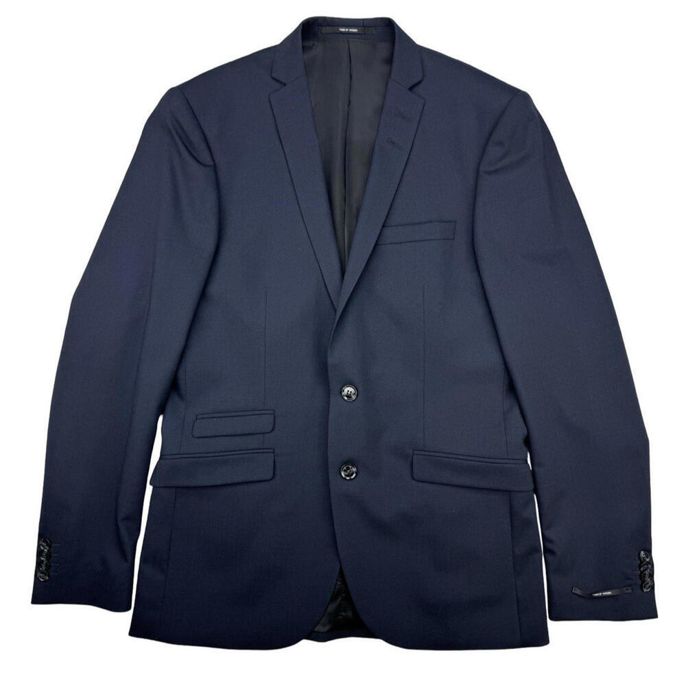 Tiger of Sweden Slim Fit Nedvin Wool Blazer Jacket Navy Blue Size EU 48 | US 38